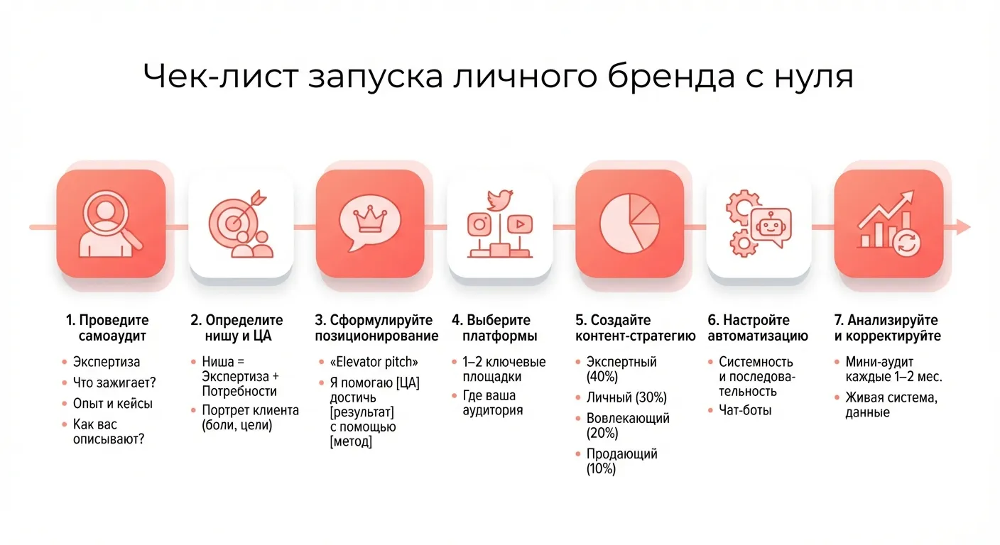 Чек-лист запуска личного бренда с нуля
