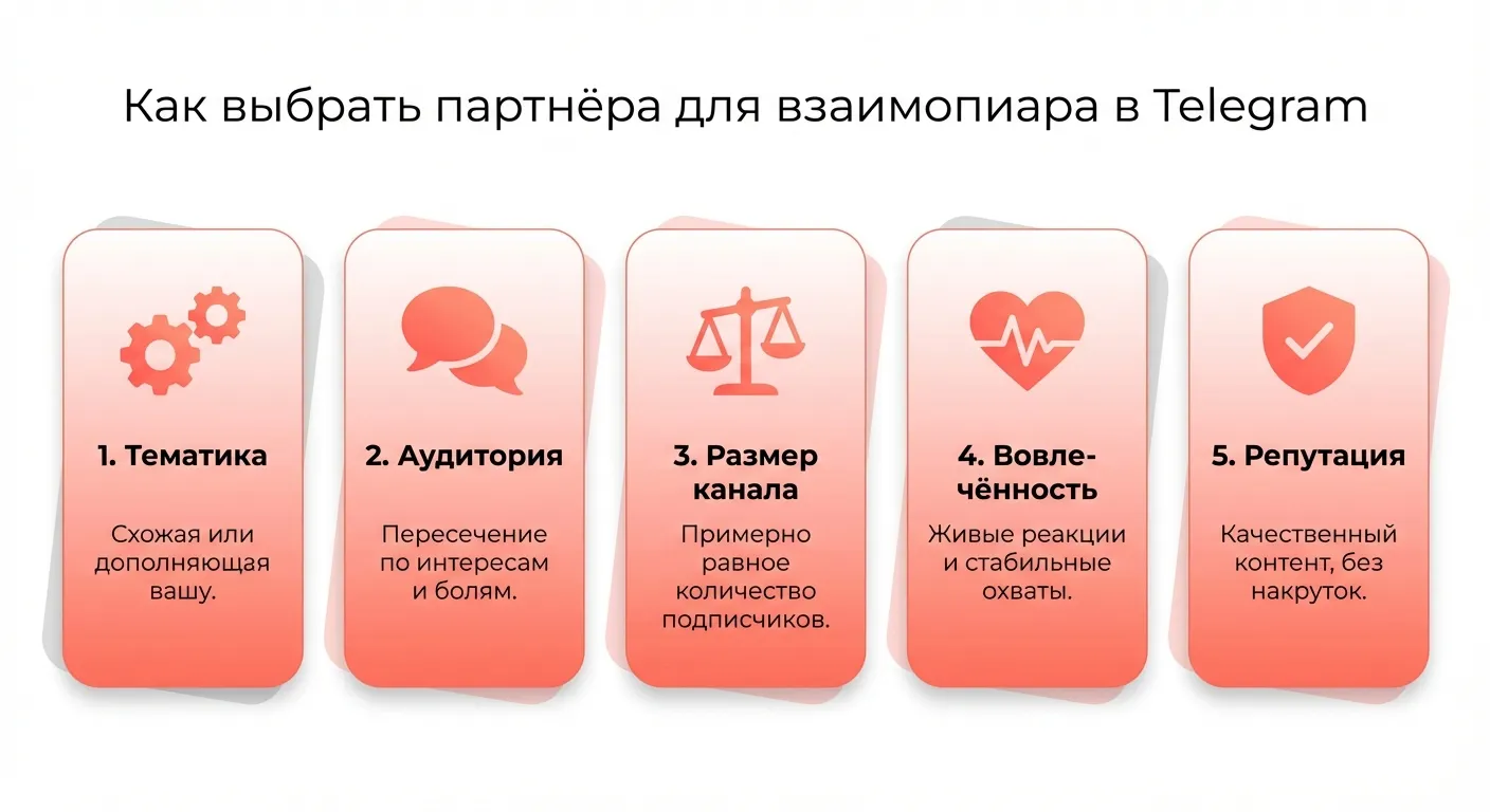 Как выбрать партнера для взаимопиара в Telegram