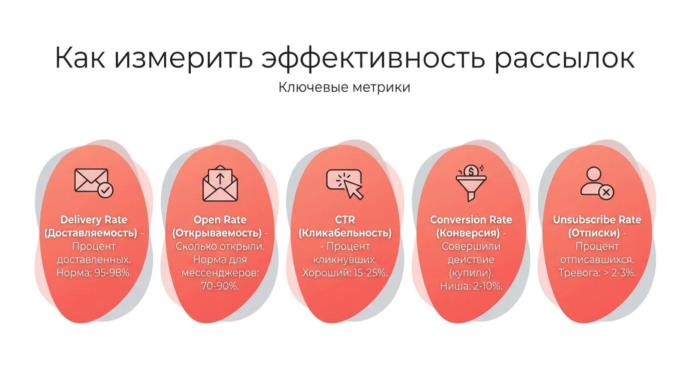 Ключевые метрики эффективности рассылки