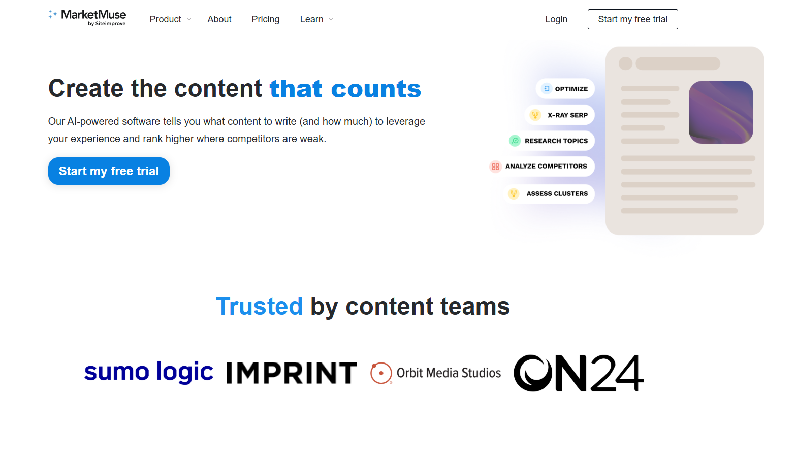 Нейросеть MarketMuse